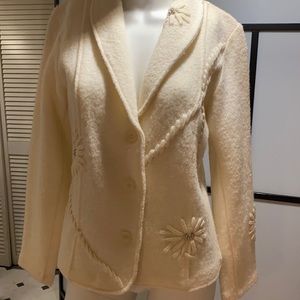 Mythology brand, coat , size medium, cream, used